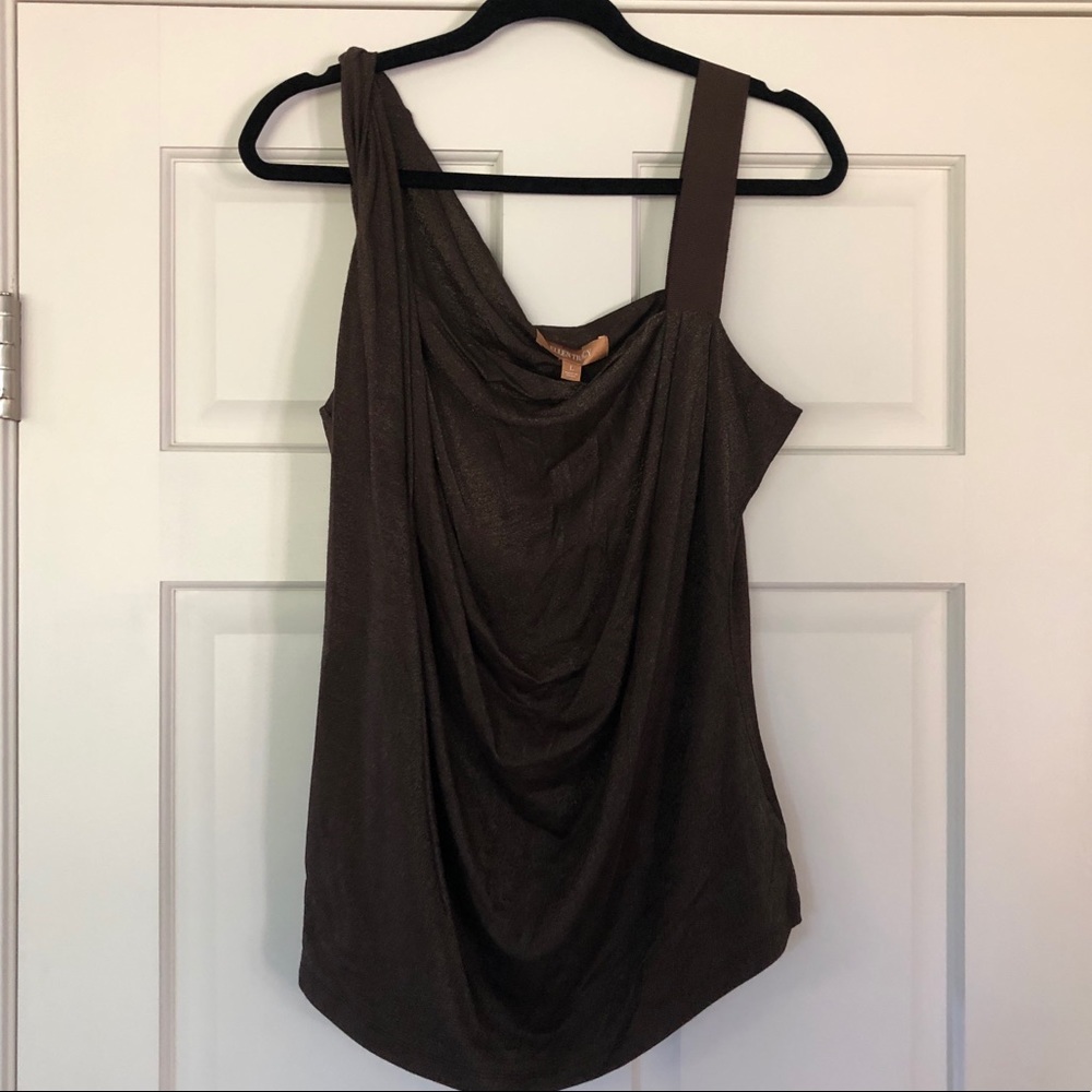 Ellen Tracy brown shimmery tank